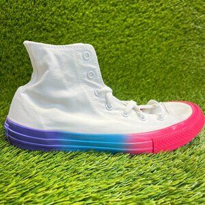 Converse Chuck Taylor All Star Girls Size 6Y White Pink Athletic Shoes Sneakers